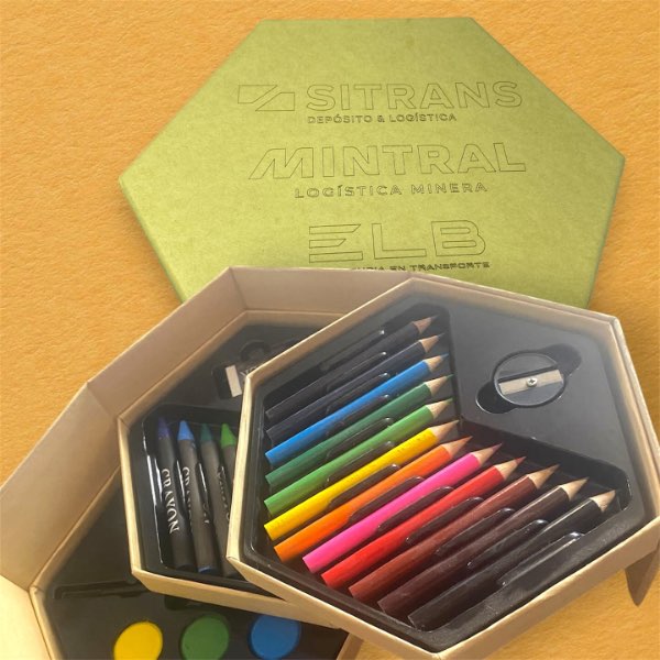 Regalo Corporativo Set de Pinturas Hexagono         loading=